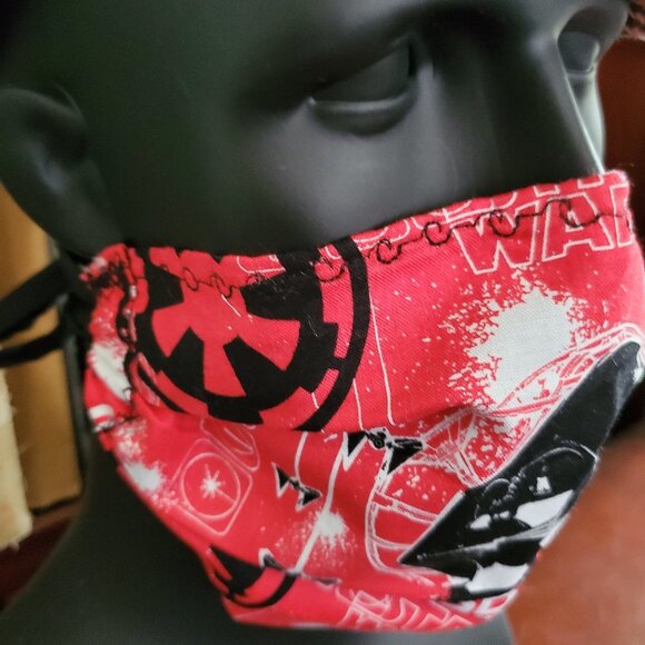 Cloth Face Mask - Silver/Copper Filters-DarthVader - Picture 2 of 9